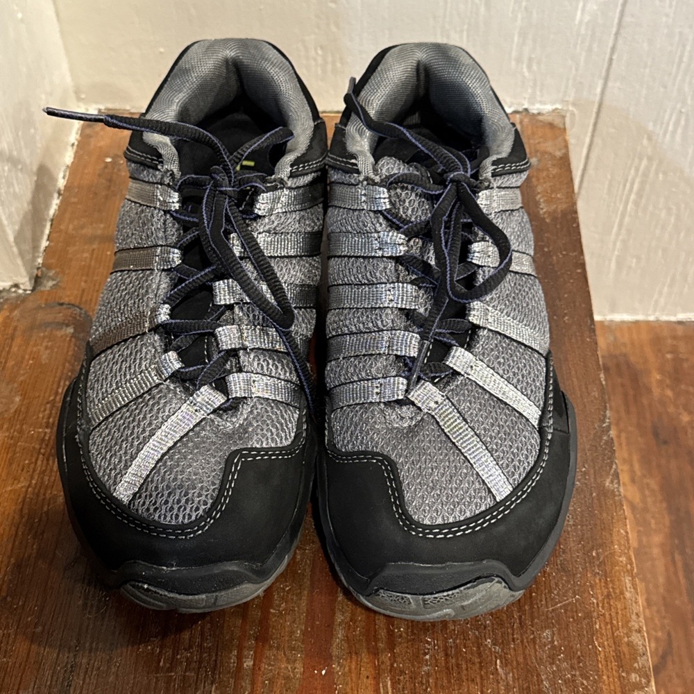 👟 KURU Chicane Hiking Supportive Sneakers 6.5 M Gray, Silver, Purple Accents